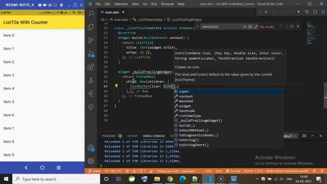 How to Increment Counter For a Specific List Item In Flutter ? смотреть онлайн