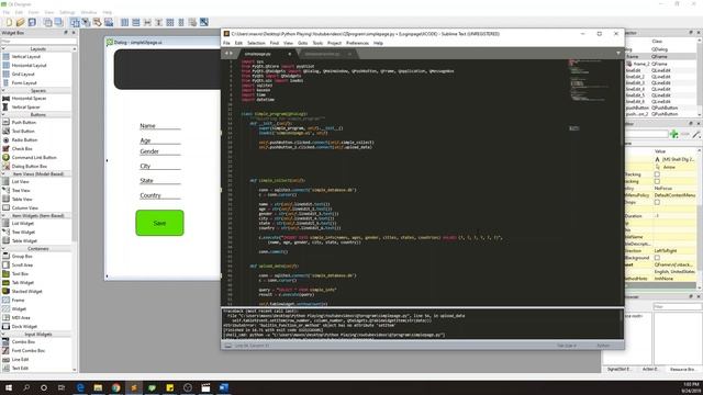Python QT Designer PYQT5 SQLite GUI Tutorial part5 смотреть онлайн