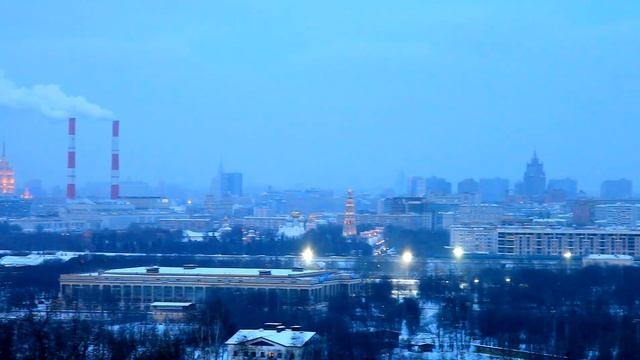 Воробьёвы горы - вид со Смотровой площадки смотреть онлайн