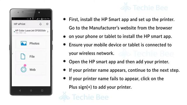 How To Set Up a Wireless HP Printer from Android | TechieBee смотреть онлайн