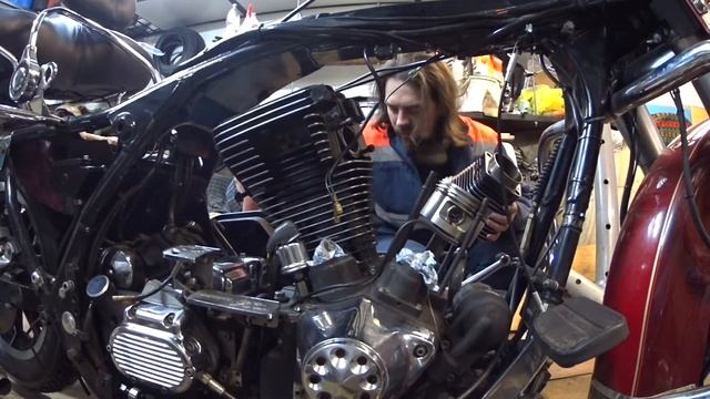 Harley Davidson Electra Glide 1993 сборка двигателя.Часть 1. смотреть онлайн