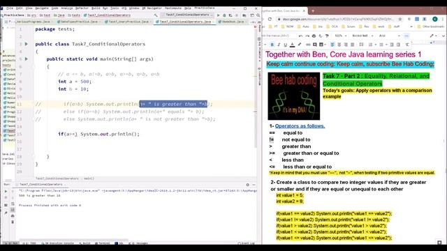 Task 7 Part 2 Equality Relational and Conditional Operators смотреть онлайн