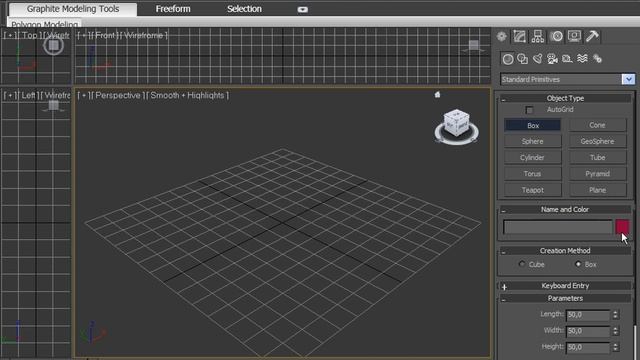 Создание простых объектов в 3DsMax 2010 (11/42) смотреть онлайн