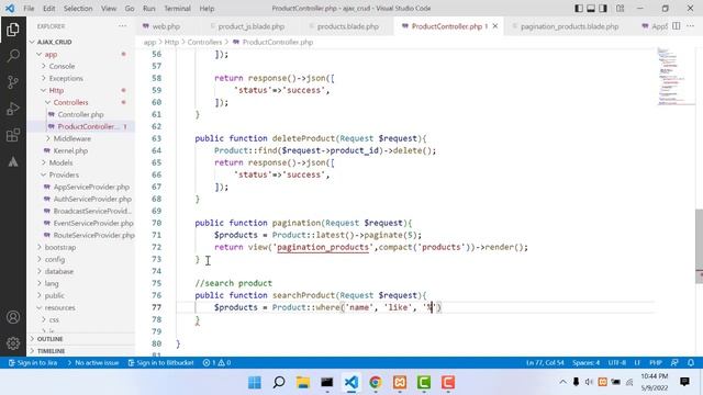 Laravel 9 Ajax Crud with Live Search and Pagination Bangla | Live search | Realtime Search | P-14 смотреть онлайн