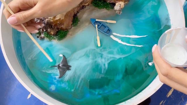 How to make an OCEAN TABLE Awesome ideas Epoxi Resin Art смотреть онлайн