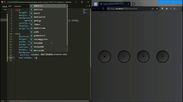 Realistic Button Design HTML CSS | Neumorphism buttons in css, nuke смотреть онлайн