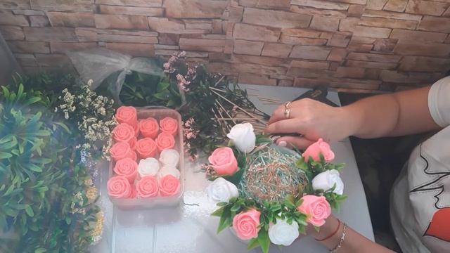 Букет из мыла ночник/ Ночник в вазоне/ Мыловарение/ смотреть онлайн
