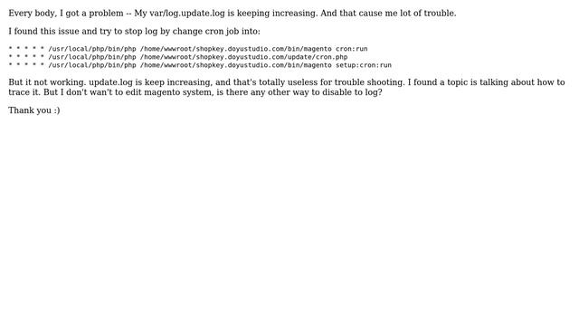 Magento: "Update.log" size increase all the time смотреть онлайн