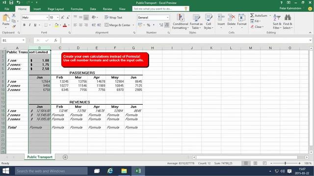 Excel 2016 from Scratch - Unlocked Input Cells, Locked Calculation Cells смотреть онлайн