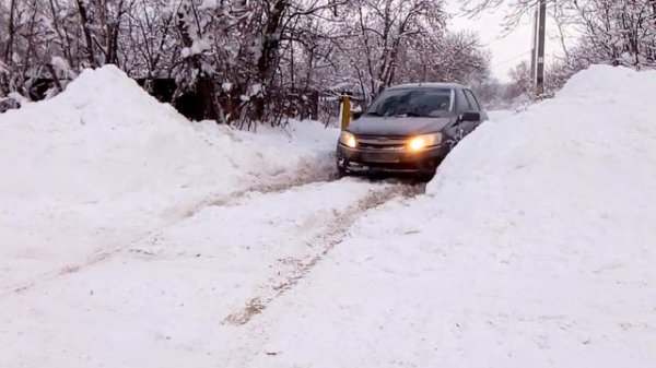 Гранта. по снегу