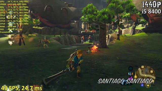 Zelda Breath of the Wild CEMU - GTX 1060 3gb - i5 8400 - i3 8100 - 1080p - 1440p - 1800p - Emulator смотреть онлайн