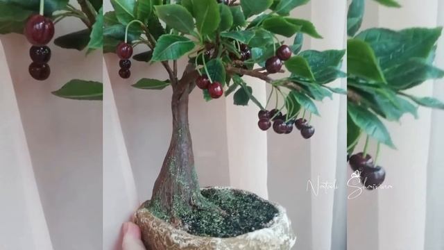 Бонсай "Спелая вишня" ?% handmade смотреть онлайн