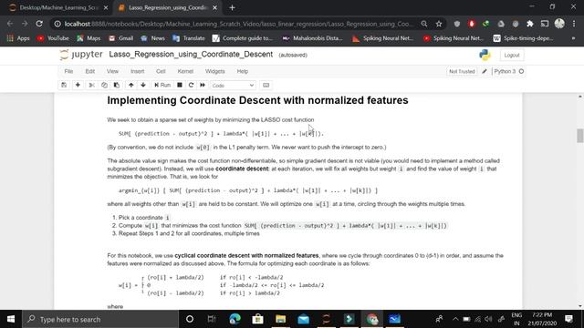 Lasso Multiple Regression from Scratch using Coordinate Descent смотреть онлайн