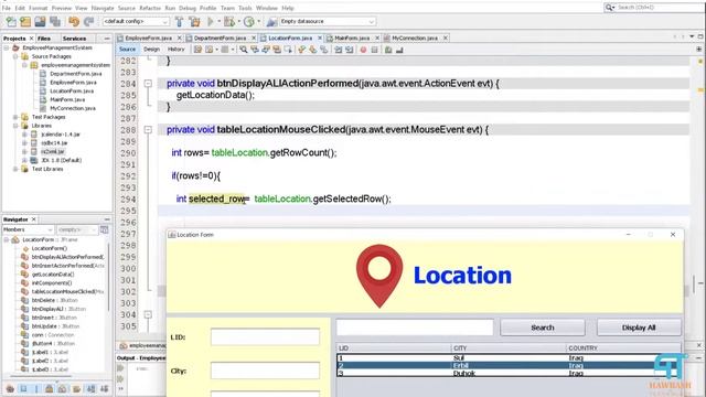 17# Java + Oracle: Get Selected Row for location's table then put to text fields. смотреть онлайн