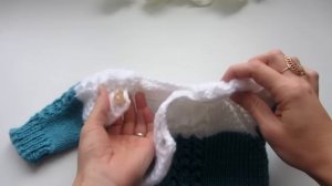 Вязаный костюмчик для малыша "Нappy kid". Кофточка и штанишки спицами. Экспресс МК.