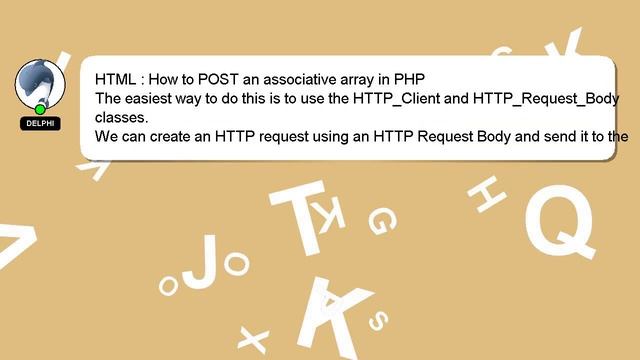 HTML : How to POST an associative array in PHP смотреть онлайн