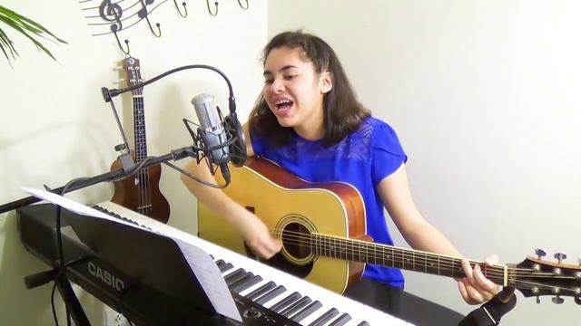 Sweater Weather (The Neighborhood) acoustic cover by Danielle age 14 смотреть онлайн