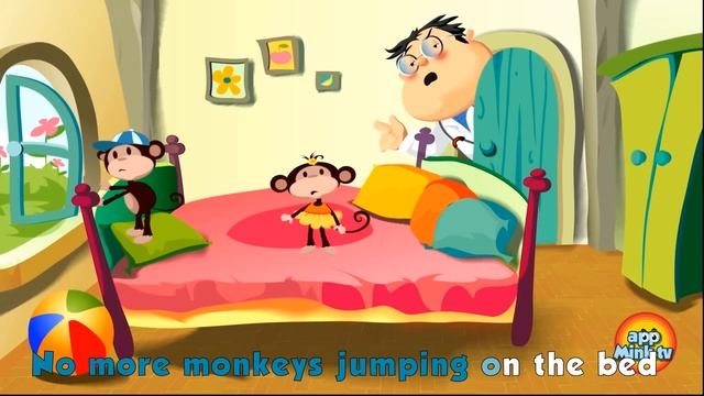 5 Little Monkeys Jumping On The Bed Nursery Rhyme - Five Little Monkeys karaoke songs with lyrics смотреть онлайн