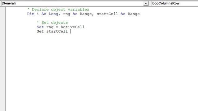 Loop across columns in a Row смотреть онлайн