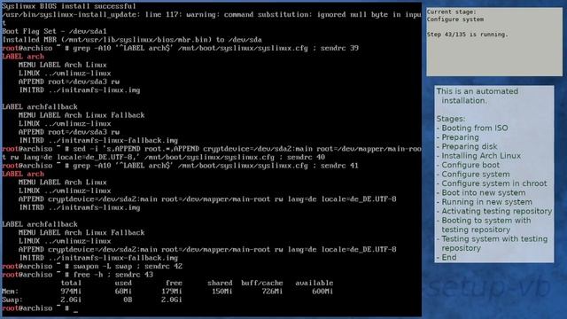 Arch Linux installation recording to kernel 5.10.16-arch1-1 (core) смотреть онлайн