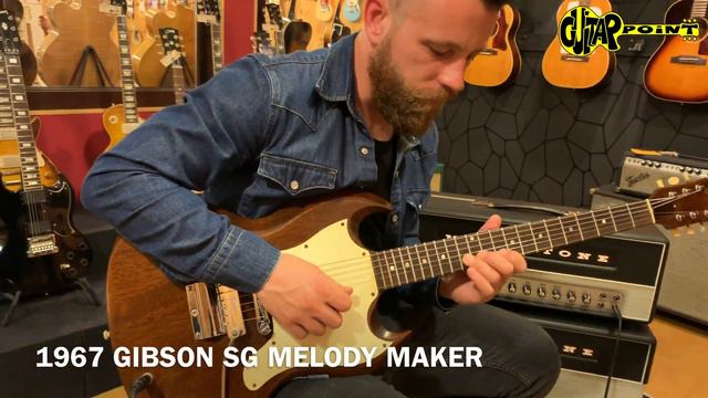 BIG neck - BIG tone: 1967 Gibson Melody Maker | GuitarPoint Vintage Guitars смотреть онлайн