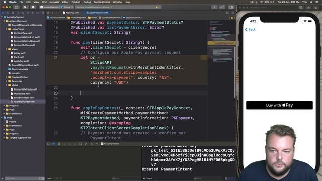 Accept an Apple Pay payment with Swift UI смотреть онлайн