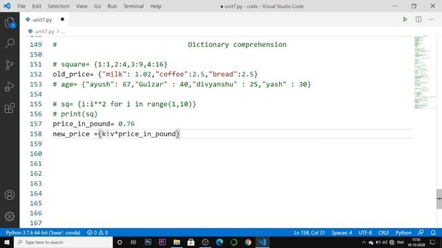 Dictionary Comprehension in Python ??| #142 Python Training in Hindi | Python Tutorial for Beginner смотреть онлайн