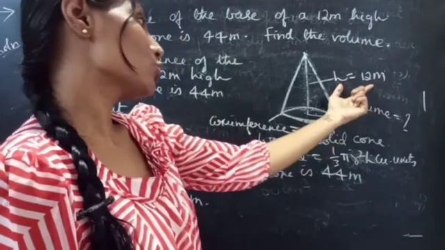 The circumference of the base of a 12m high wooden solid cone is 44m...|Volumes|Mensuration|Lec246 смотреть онлайн