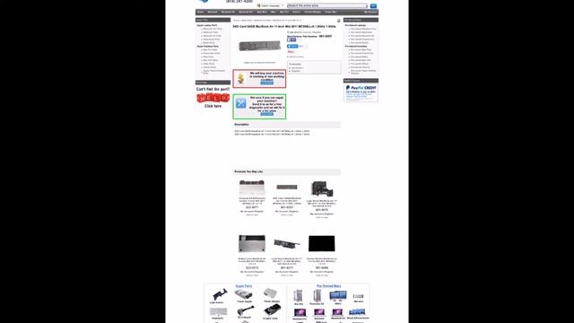 661 6065   SSD Card 64GB MacBook Air 11 Inch Mid 2011 MC968LL A 1 6GHz 1 8GHz