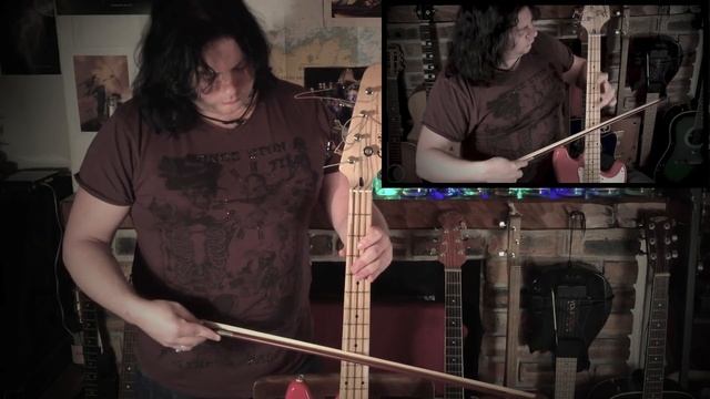 Playing Bass Guitar With Violin Bow - It's Budget Cello! смотреть онлайн