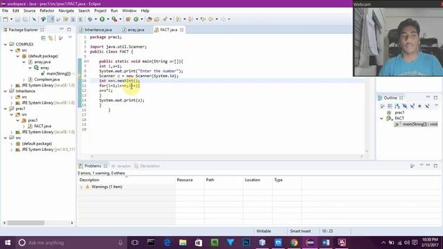 Java program to find factorial of a number смотреть онлайн