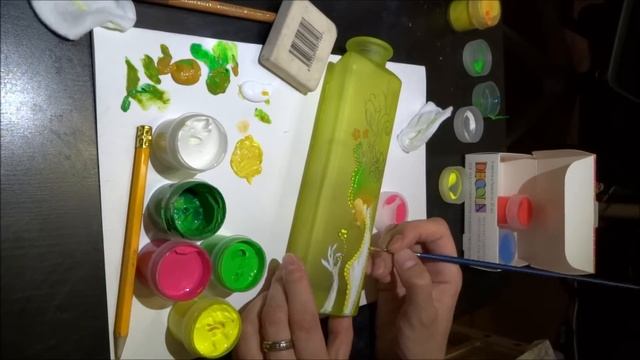 Простые уроки рисования. Рисунок акрилом на стекле. Точечная роспись. Ксюша Чайковская смотреть онлайн