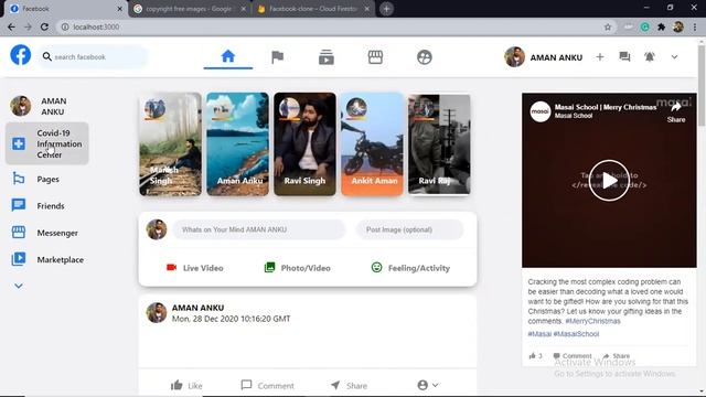 ?? Facebook Clone | Firebase & Cloud Firestore | React | Redux | @Clever Programmer @masai school смотреть онлайн
