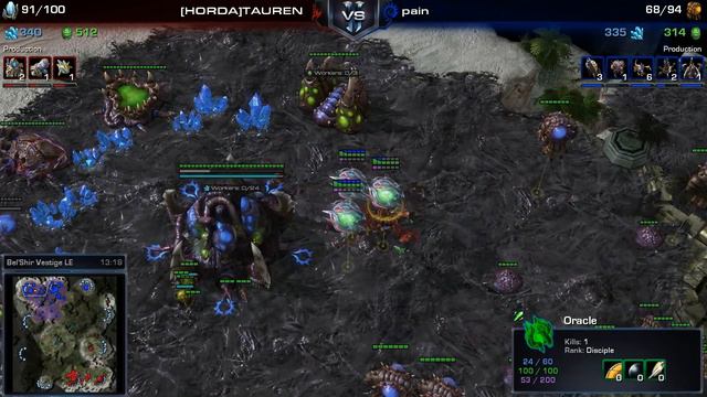 Starcraft 2 - HOTS - TAUREN vs pain смотреть онлайн