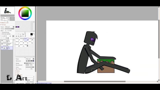 Рисую МИЛОГО ЭНДЕРМЕНА из майнкрафта в САИ [Speed painting SAI] смотреть онлайн