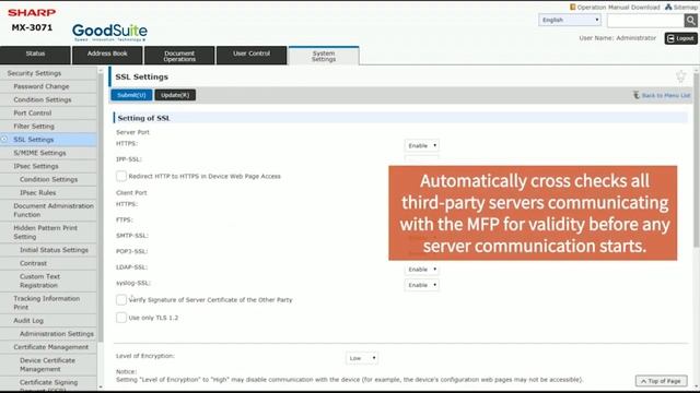 Sharp MFP SSL Cert Validation смотреть онлайн