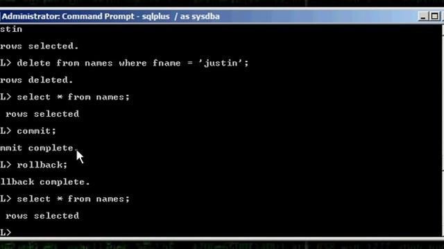 Oracle DBA Justin - The delete command is a DML, and the truncate command is a DDL statement смотреть онлайн