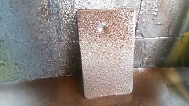 Покраска образца - молотковая краска 