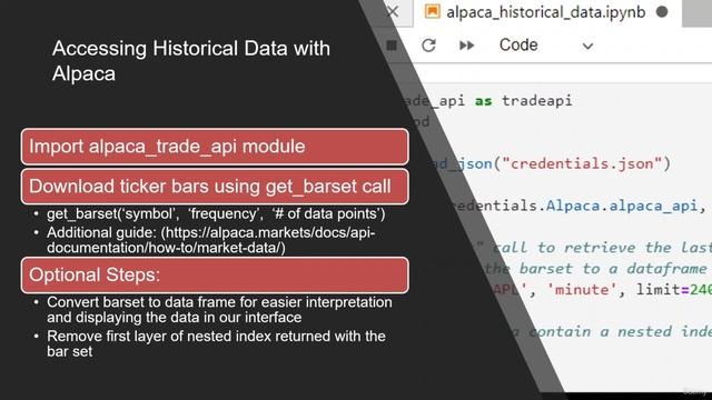 Alpaca Introduction [Python Interactive Algorithmic Trading Assistant with APIs] смотреть онлайн