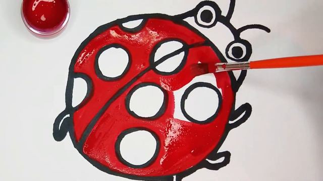 How to Draw a Ladybug for Kids 🌈 Paint a Ladybug for Kids 🎨Coloring Pages for Kids | Joy Rainbow смотреть онлайн