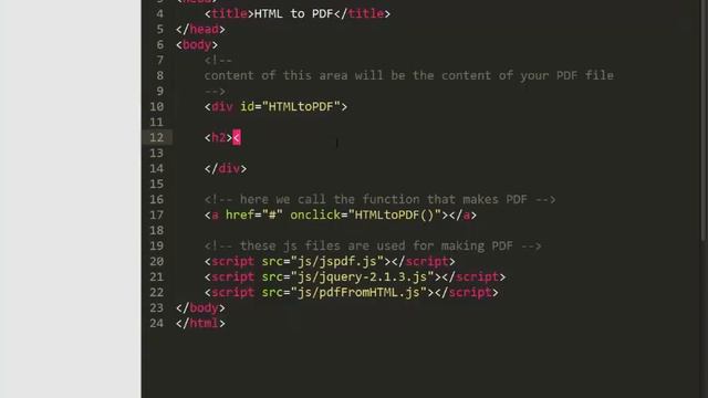 HTML to PDF using JavaScript/jQuery смотреть онлайн