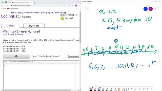 Warmup-1 (nearHundred) Java Solution || Codingbat.com смотреть онлайн