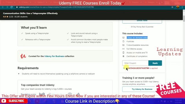 Udemy Free Online Courses with Certificate | Udemy 100% OFF Coupons смотреть онлайн