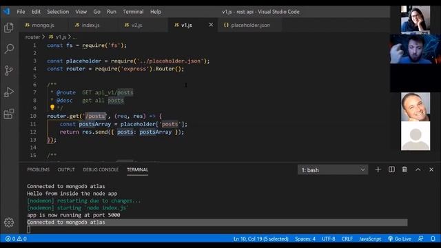 JR Devs Streaming - NodeJS: REST API - With Evgeny Finkin смотреть онлайн