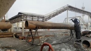 Пескоструйный обработка труб