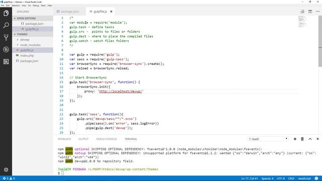 How To Use Gulp - Browser Sync Live Reload Tutorial - Learn Gulp смотреть онлайн