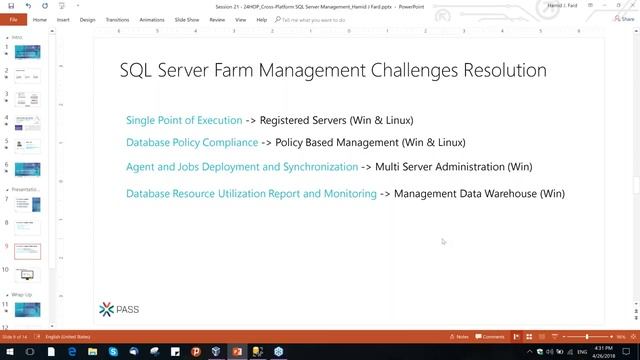 Manage SQL Server Farm via SSMS | Hamid J. Fard | Cross-Platform SQL Server Management смотреть онлайн