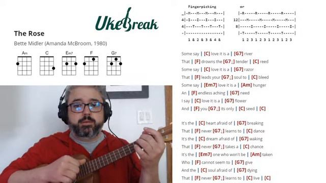The Rose - Amanda McBroom - Ukulele-Play-Along смотреть онлайн