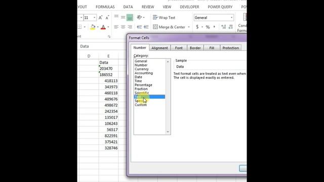 Convert Number format into Text format in excel смотреть онлайн