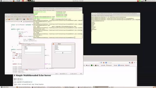 Multithreaded Echo Server and Graphical Client смотреть онлайн
